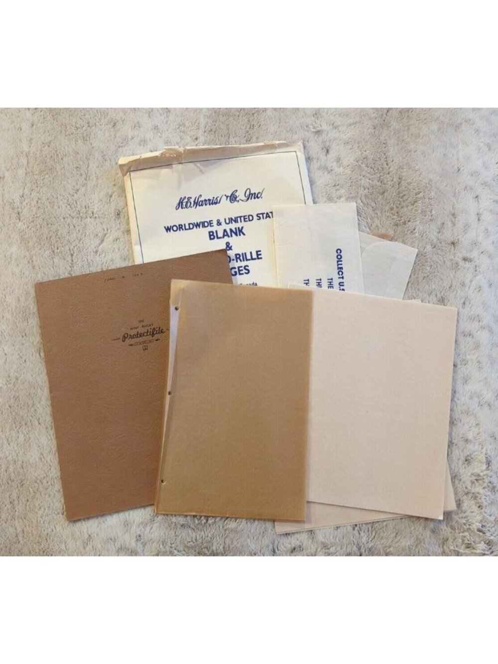 SPEED-RILLE PAGES H.E. HARRIS WORLDWIDE STAMP ALBUMS W151 Protectifile Bundle